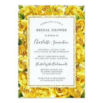 Pretty Yellow Rose Floral Front View