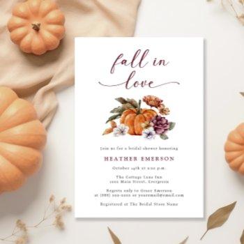 pumpkin bridal shower invitation