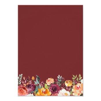 Pumpkin Fall In Love Fall Floral Bridal Shower Invitation Front View