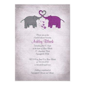 Purple And Grey Elephant Front View