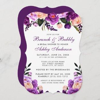 purple bridal shower brunch invite bp