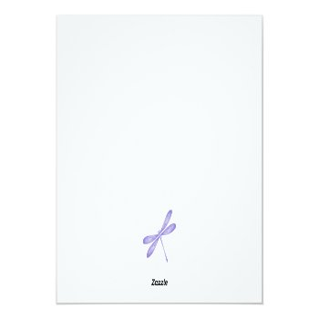 Purple Dragonfly Wedding Thank You Cards Front View