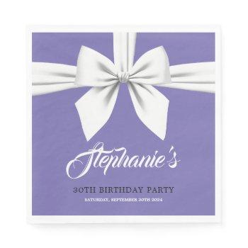 purple elegant fancy tiffany birthday tableware napkins