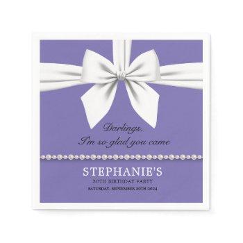 purple elegant fancy tiffany birthday tableware napkins