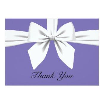 Purple Elegant Tiffany Fancy Party Stationery Thank You Card Front View