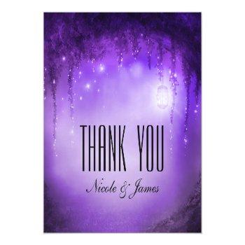 Purple Enchanted Forest Fantasy Wedding Favor Classic Round Sticker Front View