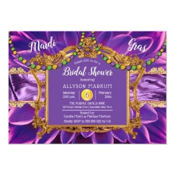 Purple | Gold Floral Mardi Gras Front View