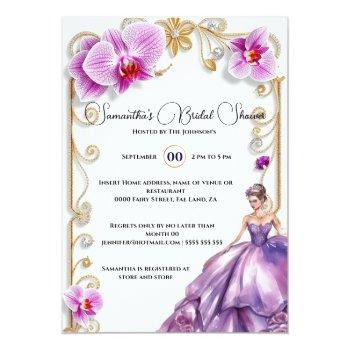 Purple Orchid Ballgown Bride To Be Front View