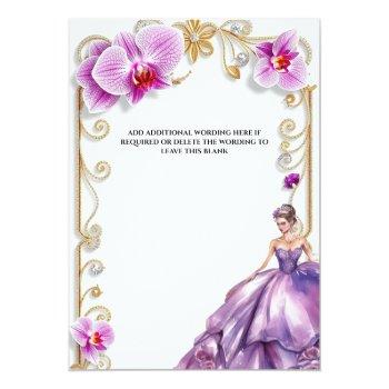 Purple Orchid Ballgown Bride To Be Front View
