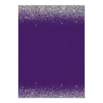 Purple Silver Glitter Girly Front View