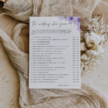 purple wedding shoe game template, invitation