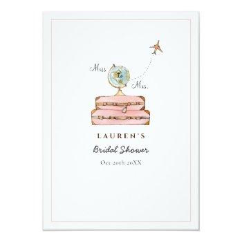 Put A Ring On It Travel Theme Bridal Shower Game  Invitation Front View