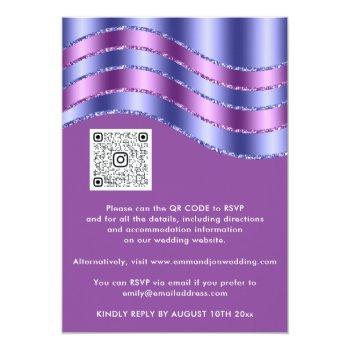 Qr Code Wedding Bridal Shower Royal Blue Purple Front View