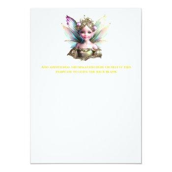 Real Foil Fairy Enchanted Fairytale Quinceanera 15 Foil Invitation Front View