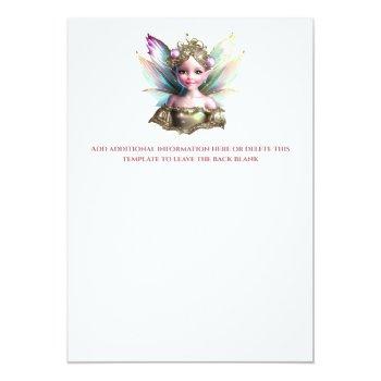 Real Foil Fairy Enchanted Rose Gold Fairytale Foil Invitation Front View