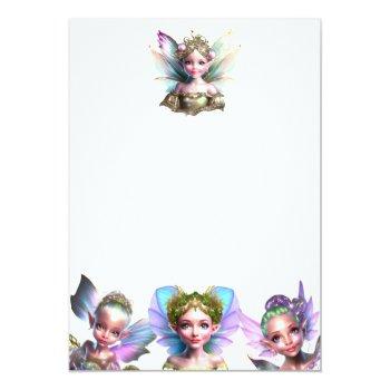 Real Foil Fairy Gold Fairytale Magic Bridal Shower Foil Invitation Front View