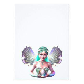 Real Foil Fairy Princess Bride Iridescent Wings  Foil Invitation Front View