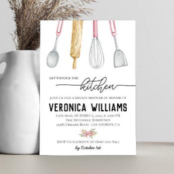 recipe bridal shower invitation