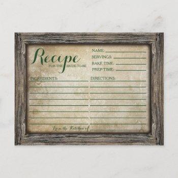 recipe card | rustic calligraphy card