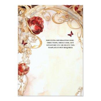 Red Butterfly Floral Rose Bride 2 Be Front View