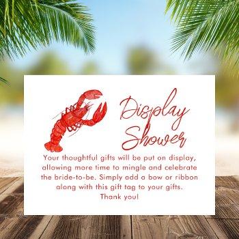 red lobster beach display shower bridal shower enclosure card