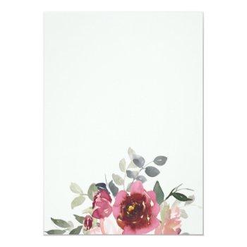 Red Pink Rose Flora Drive By Couples Shower Invite Front View