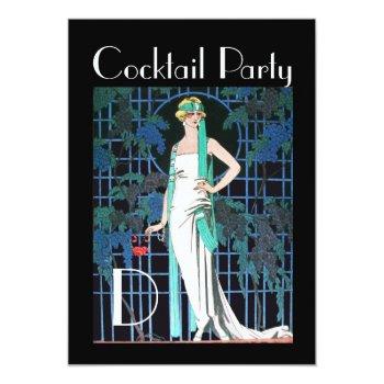 Red Roses In The Night Anniversary Cocktail Party Invitation Front View