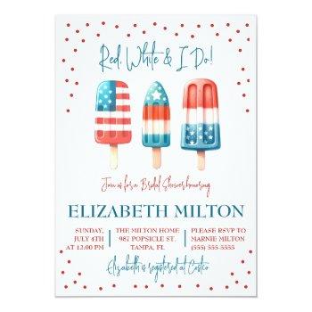 Red, White & I Do Patriotic Popsicle Front View