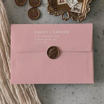 retro summer | blush pink wedding invitation envelope