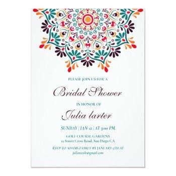 Rising Mandala Bridal Shower  Invitation Front View