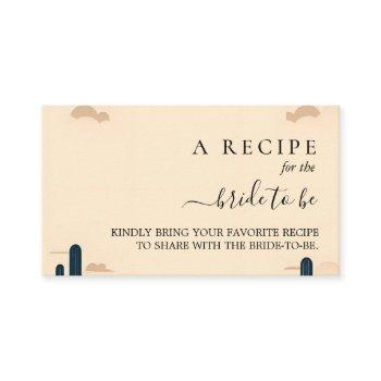 rodeo retro horse rustic western bridal shower enclosure card