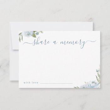 romantic dusty blue floral share a memory card