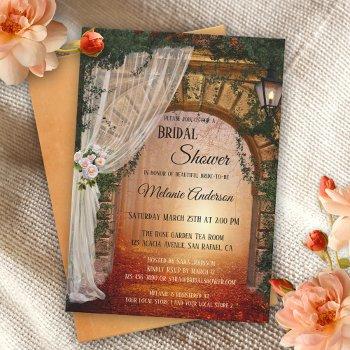 romantic enchanted forest bridal shower invitation