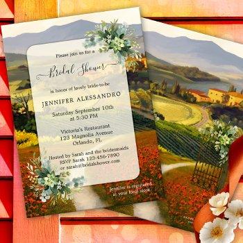 romantic italian bridal shower invitation
