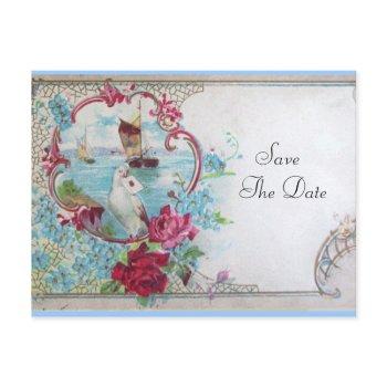 romantica save the date  invitation postcard