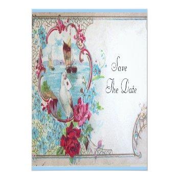 Romantica Save The Date Invitation Postcard Front View