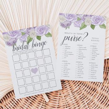 rosé garden double-sided bridal shower game