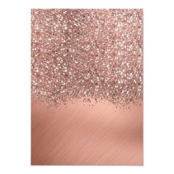 Rose Gold Glitter Confetti Metallic Front View