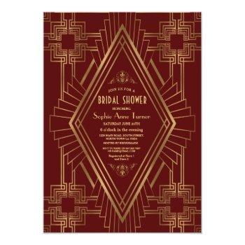 Royal Burgundy Gold Great Gatsby Front View