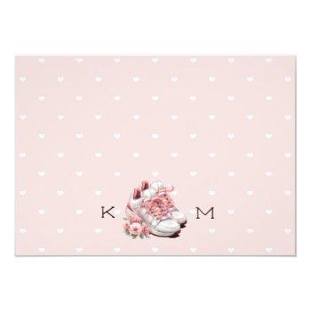 Runner Theme Pink Sneaker Floral Wedding Advice Front View