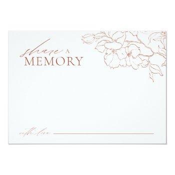 Rust Elegant Floral Share A Memory Card Front View