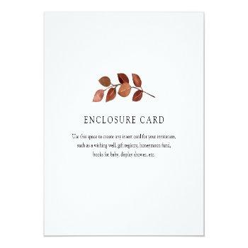 Rustic Autumn Branch Enclosure Card Front View