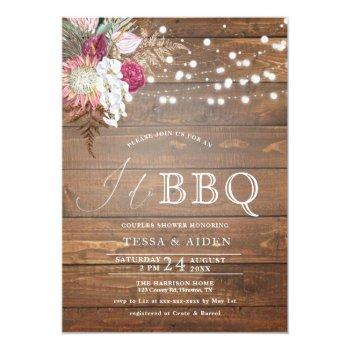 Rustic Budget I Do Bbq Couples Shower Invitation Front View