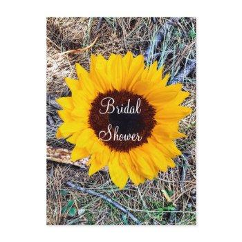 rustic camo sunflower bridal shower invitations