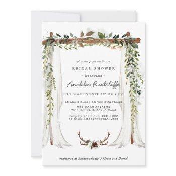 rustic country floral | bridal shower invitation