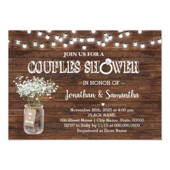 Rustic Couples Shower Country Barn Wedding Shower Invitation Front View