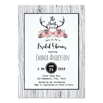 Rustic Floral Barnwood Hunt Is Over Front View