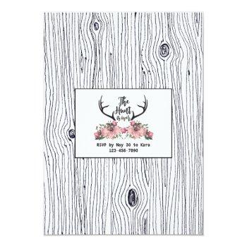Rustic Floral Barnwood Hunt Is Over Front View