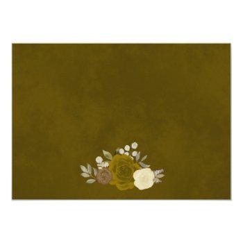 Rustic Gold Watercolor Floral Chic Front View