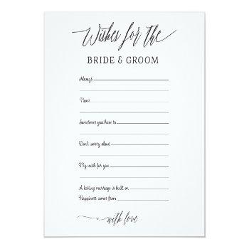 Rustic Kraft Wishes Advice For The Bride & Groom Enclosure Card Front View